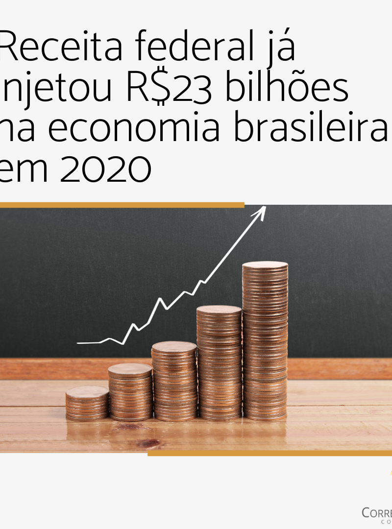 Receita federal já injetou R$23 bilhões na economia brasileira em 2020